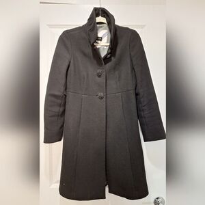 J. Crew black wool day coat size 2